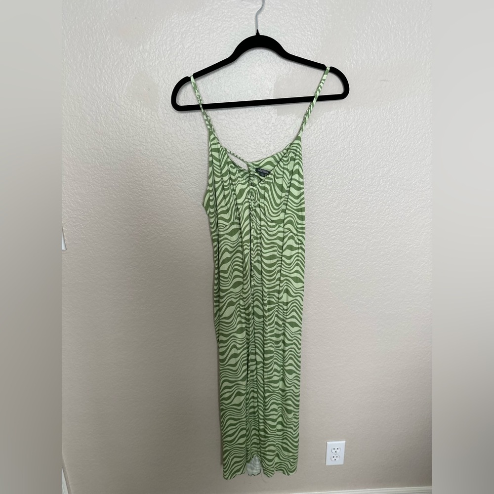 Groovy Wavy Green Wild Fable Dress (XXL)